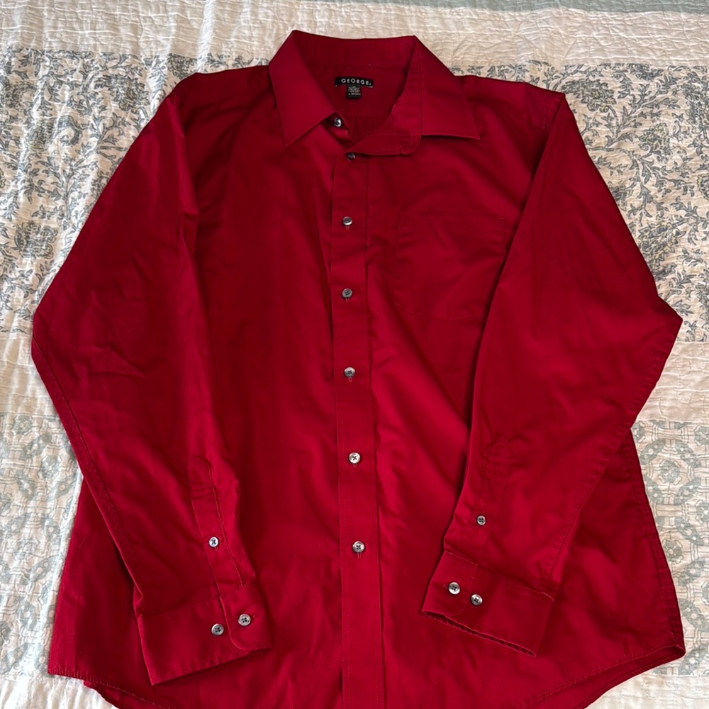 George Red Dress Shirt Classic Cut